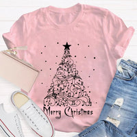 Sheet Music Holiday Tree T-Shirt, Music Teacher Christmas Shirt, Musical Notes Graphic Tee, Choir Director Christmas Present Shirt
