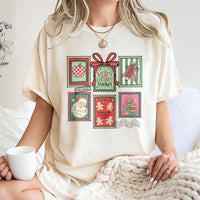 Vintage Stamp Holiday T-Shirt, Teacher Christmas Shirt, Adorable Educator Winter Tee, School Holiday Graphic Shirt, Teacher Appreciation Present