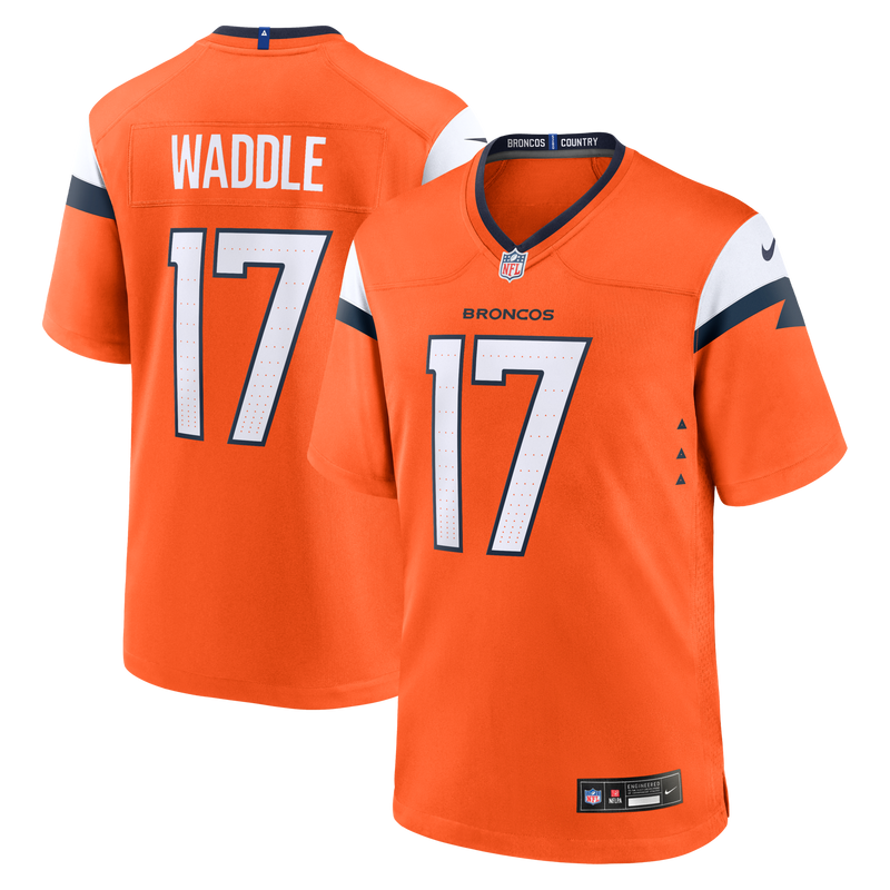 Denver Broncos Jaylen Waddle Orange Game Jersey