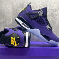 Mid Top Sneakers, Purple Black Colorway, Lace Up Design, Casual Gift for Sneaker Fans