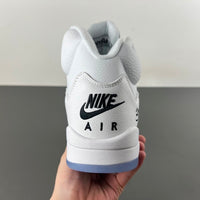 Low Top Sneakers, White Silver Colorway, Leather Footwear, Lace Up Design, Casual Gift for Sneaker Fans