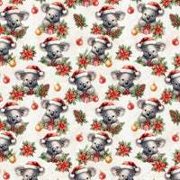 Adorable Festive Australian Animal Wrapping Paper, Koala Christmas Gift Wrap, Holiday Koala Bear Wrap Paper Roll, Kids Animal Xmas Present Paper