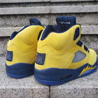 Sneakers, Blue Yellow Colorway, Lace Up Design, Casual Gift for Sneaker Fans