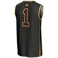#1 Minnesota Golden Gophers Lightweight Basketball Jersey - Black