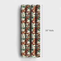 Equestrian Holiday Gift Wrap, Vintage Horse Christmas Wrapping Paper, Rustic Pony Pine Tree Wrapping Paper, Winter Holiday Horse Lover Present