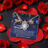 Eternal Bond CZ Crystal Pendant, Soulmate Love Knot Necklace, Romantic Knot Jewelry, Christmas Present for Her, Meaningful Anniversary Present