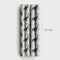 Nautical Ocean Holiday Gift Wrap Paper, Scuba Diving Santa Christmas Wrapping Paper, Scuba Diver Wrapping Paper, Xmas Gift Wrap for Divers