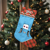 Personalized Plaid Christmas Stocking, Cartoon Car Christmas Stocking, Tartan Kids Holiday Stocking, Custom Name Christmas Stocking Present