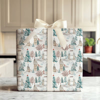 Tower Bridge Landmark Gift Wrap, London Big Ben Christmas Wrapping Paper, UK City Holiday Wrapping Paper, British Winter Present Wrap Roll