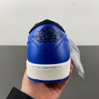 Low Top Sneakers, Royal Blue Black Colorway, Lace Up Design, Casual Gift for Sneaker Fans