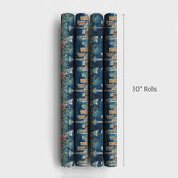 Space Needle Holiday Gift Wrap Roll, Seattle Skyline Christmas Wrapping Paper, Pacific Northwest Winter Wrapping Paper, City Gift Wrap Paper
