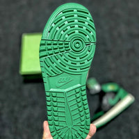 Retro High Top Golf Shoes, Black Green Colorway, Lace Up Design, Casual Gift for Shoe Lovers