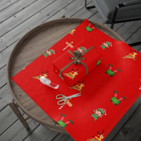 Humorous Red Holiday Gift Wrap, Elf Legs Wrapping Paper, Whimsical Christmas Elf Wrapping Paper, Festive Xmas Gift Wrap, Holiday Present Paper