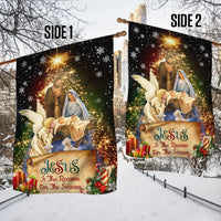 Nativity Scene Holiday Yard Flag, Jesus Is the Reason for the Season Christmas Garden Flag, Double Sided Christian Winter Lawn Flag