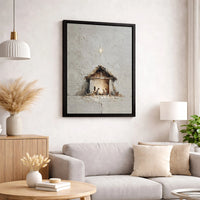 Star of Bethlehem Canvas Art, Nativity Scene Canvas Print, Religious Christian Canvas, Christmas Holiday Wall Decor, Faith Home Present