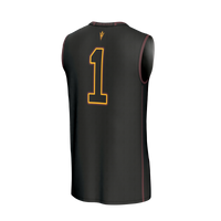 #1 Arizona State Sun Devils Lightweight Collegiate Basketball Fashion Jersey - Black
