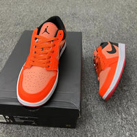 Low Top Basketball Shoes, Black Orange Colorway, Lace Up Design, Casual Gift for Shoe Lovers