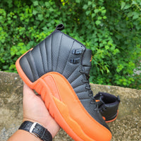 Sneakers, Black Orange Colorway, Lace Up Design, Casual Gift for Sneaker Fans