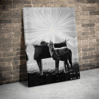 Holy Night Baby Jesus and Lamb Wall Art, Nativity Scene Canvas Print, Minimalist Religious Christmas Canvas Decor, Christian Holiday Present