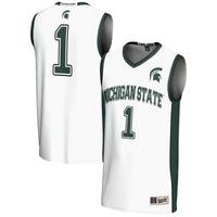 #1 Michigan State Spartans Lightweight Basketball Jersey - White