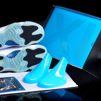 Low Top Sneakers, White Blue Colorway, Lace Up Design, Casual Gift for Sneaker Fans