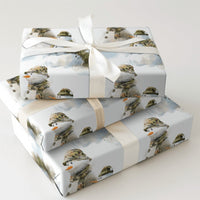 Military Camouflage Gift Wrap, Camo Snowman Christmas Wrapping Paper, Patriotic Winter Holiday Wrapping Paper, Snowman Gift Wrap Roll