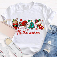 Festive Holiday Graphic Tee, Christmas Tree Santa Hat T-Shirt, Adorable Merry Christmas Winter Shirt, Family Holiday Apparel for Men Women