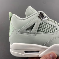 Mid Top Sneakers, Green Silver Colorway, Lace Up Design, Casual Gift for Sneaker Fans