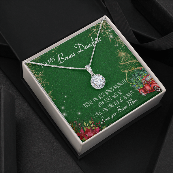 Eternal Hope Pendant Jewelry, Bonus Daughter Necklace Present, White Gold Over Stainless Steel Chain, Meaningful Christmas Pr