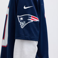 New England Patriots Drake Maye Navy Player Game Jersey