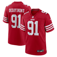 San Francisco 49ers Sam Okuayinonu Scarlet Team Game Jersey