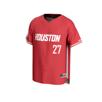 #27 Houston Cougars Adult Lightweight Collegiate Baseball Fashion Jersey - Red