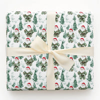 Military Christmas Gift Wrap, Tactical Camo Santa Wrapping Paper, Pine Tree Camouflage Wrapping Paper, Veteran Holiday Gift Wrap Roll