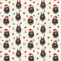 Santa Hat Reindeer Dog Gift Wrap, Cocker Spaniel Christmas Wrapping Paper, Adorable Puppy Present Wrap, Holiday Dog Lover Present Packaging Roll