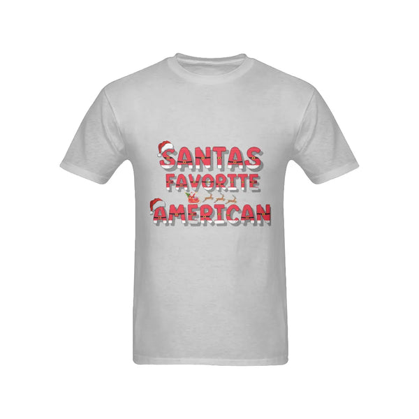Patriotic USA Holiday T-Shirt, Santa's Favorite American Christmas Shirt, Vintage American Xmas Graphic Tee, Festive Holiday 