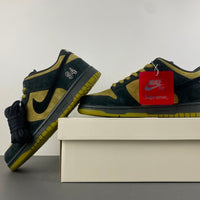 Low Top Sneakers, Army Green Yellow Colorway, Lace Up Design, Casual Gift for Sneaker Fans