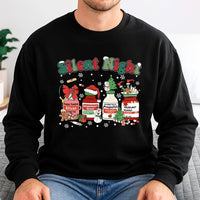 Humorous ICU Nurse Medical Holiday Crewneck, Silent Night Christmas Sweatshirt, RN Hospital Staff Sweater, Healthcare Worker Xmas Present