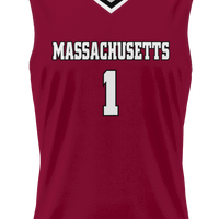 #1 UMass Minutemen Lightweight Basketball Jersey - Maroon