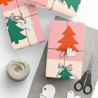 Modern Holiday Pine Gift Wrap Roll, Minimalist Christmas Tree Wrapping Paper, Simple Nordic Christmas Wrapping Paper, Seasonal Present Wrap