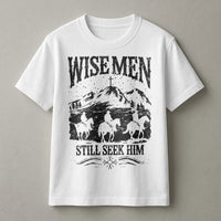Western Christian Christmas Shirt, Wise Men Still Seek Him T-Shirt, Religious Faith Graphic Tee, Nativity Holiday Apparel, Believer T-Shirt