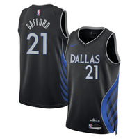 Dallas Mavericks 2025/26 City Edition Swingman Jersey - Black - Daniel Gafford