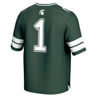 #1 Michigan State Spartans Lightweight Collegiate Football Fashion Jersey - Green