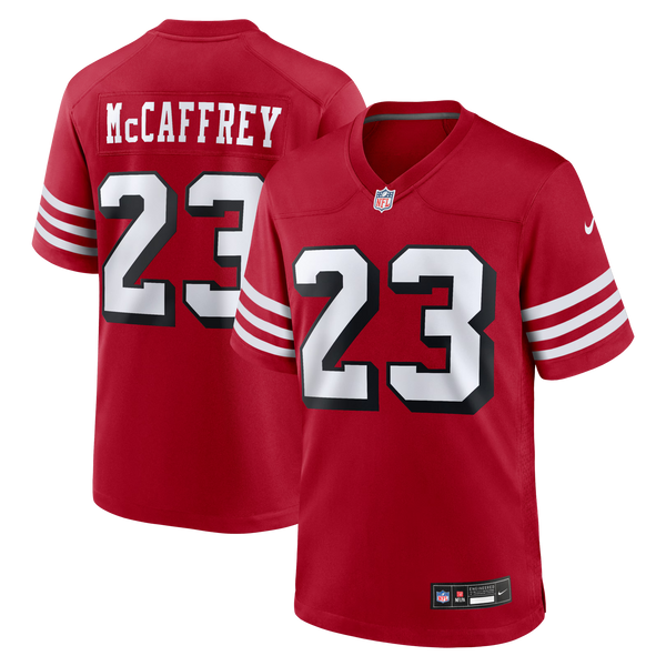 San Francisco 49ers Christian McCaffrey Scarlet Alternate Game Player Jersey