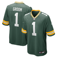 Green Bay Packers Number 1 Groom Green Game Jersey