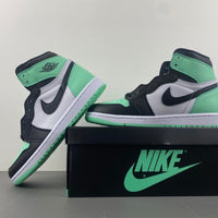 High Top Sneakers, Green Colorway, Glow in the Dark Detail, Lace Up Design, Casual Gift for Sneaker Fans
