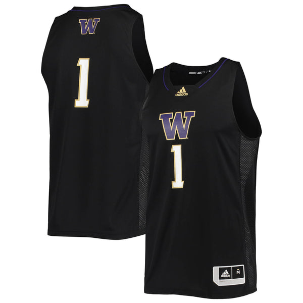 #1 Washington Huskies Swingman Basketball Jersey - Black
