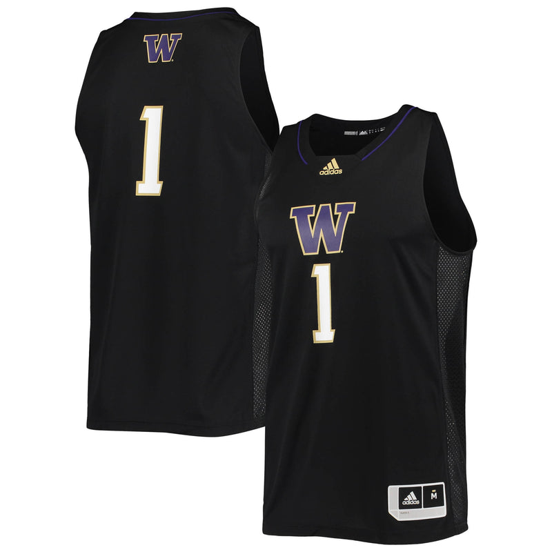 #1 Washington Huskies Swingman Basketball Jersey - Black
