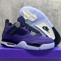 Mid Top Sneakers, Purple Black Colorway, Lace Up Design, Casual Gift for Sneaker Fans