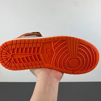High Top Sneakers, White Black Orange Colorway, Lace Up Design, Casual Gift for Sneaker Fans