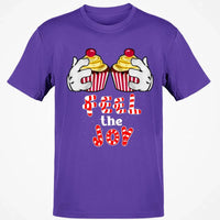 Adorable Cartoon Cupcake Graphic Tee, Feel the Joy Christmas Shirt, Holiday Sweets T-Shirt, Festive Winter Shirt, Dessert Lover Xmas Present